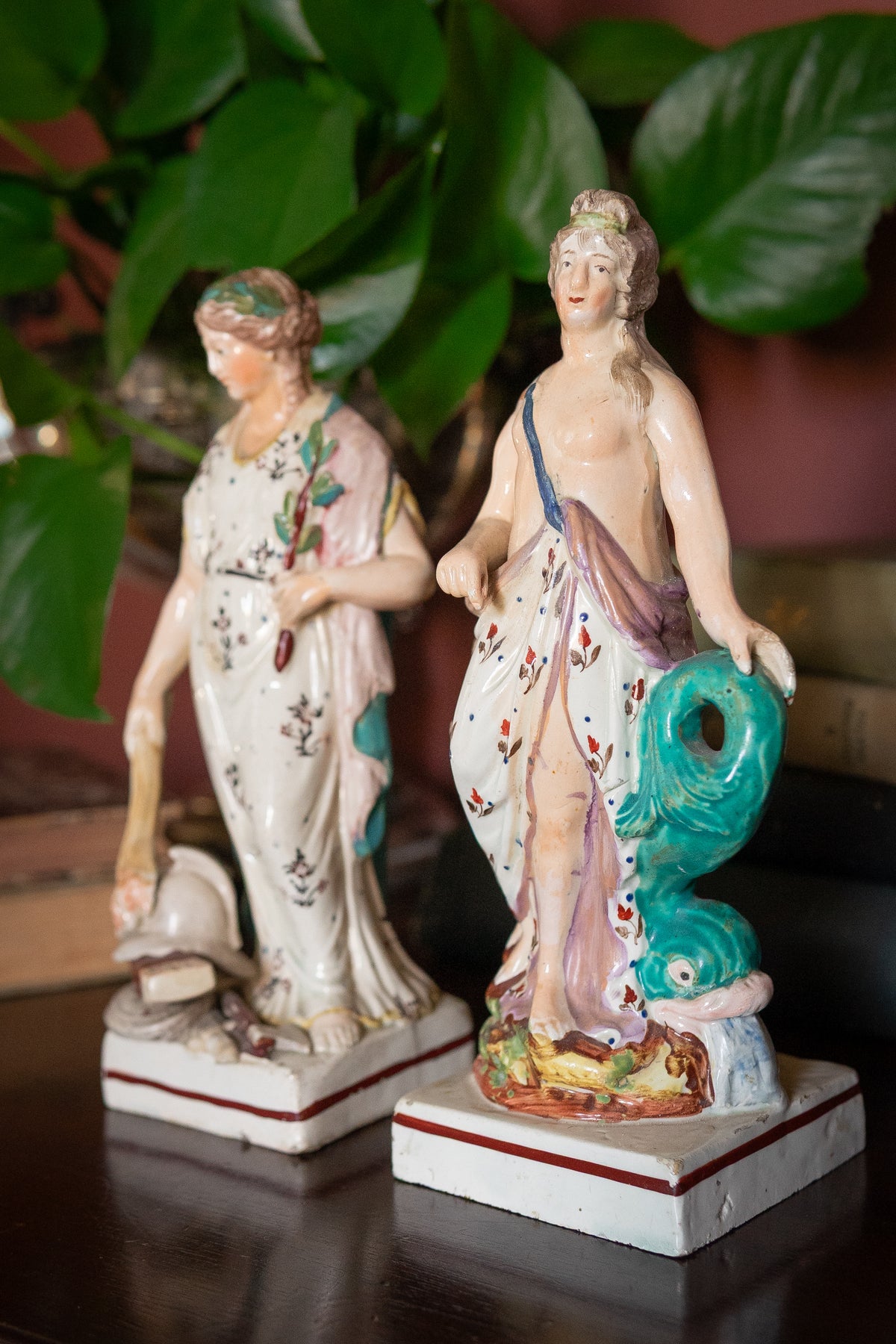 Antique Staffordshire Pearlware Figures Peace and Venus