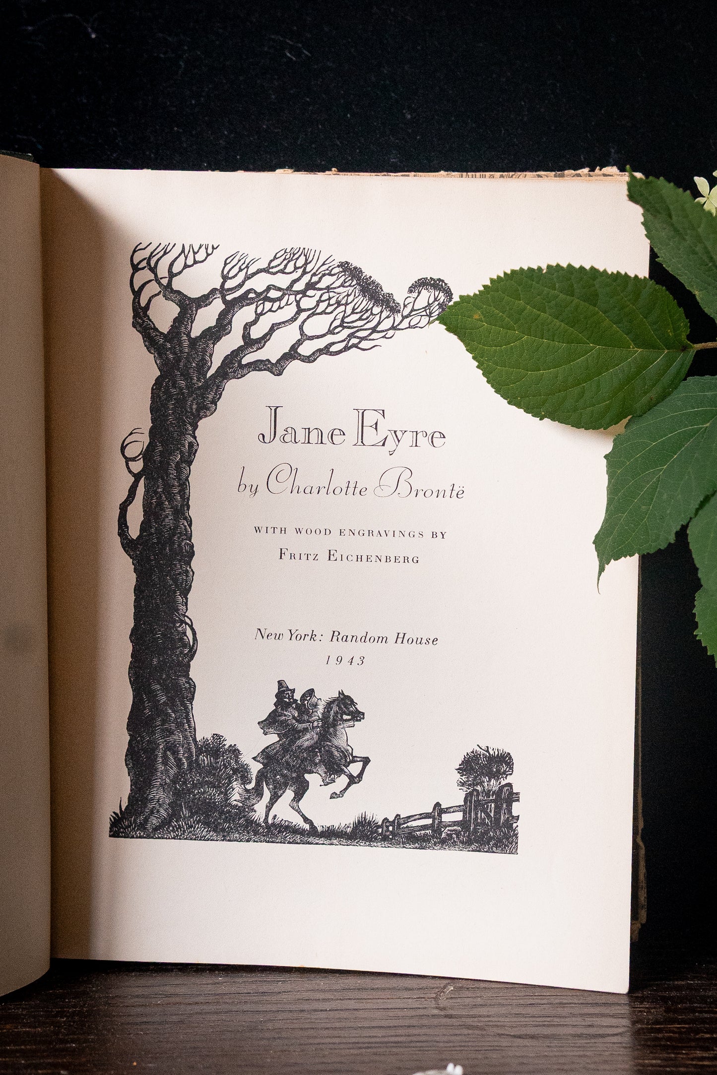 1943 Jane Eyre by Charlotte Brontë. Fritz Eichenberg illustrated edition