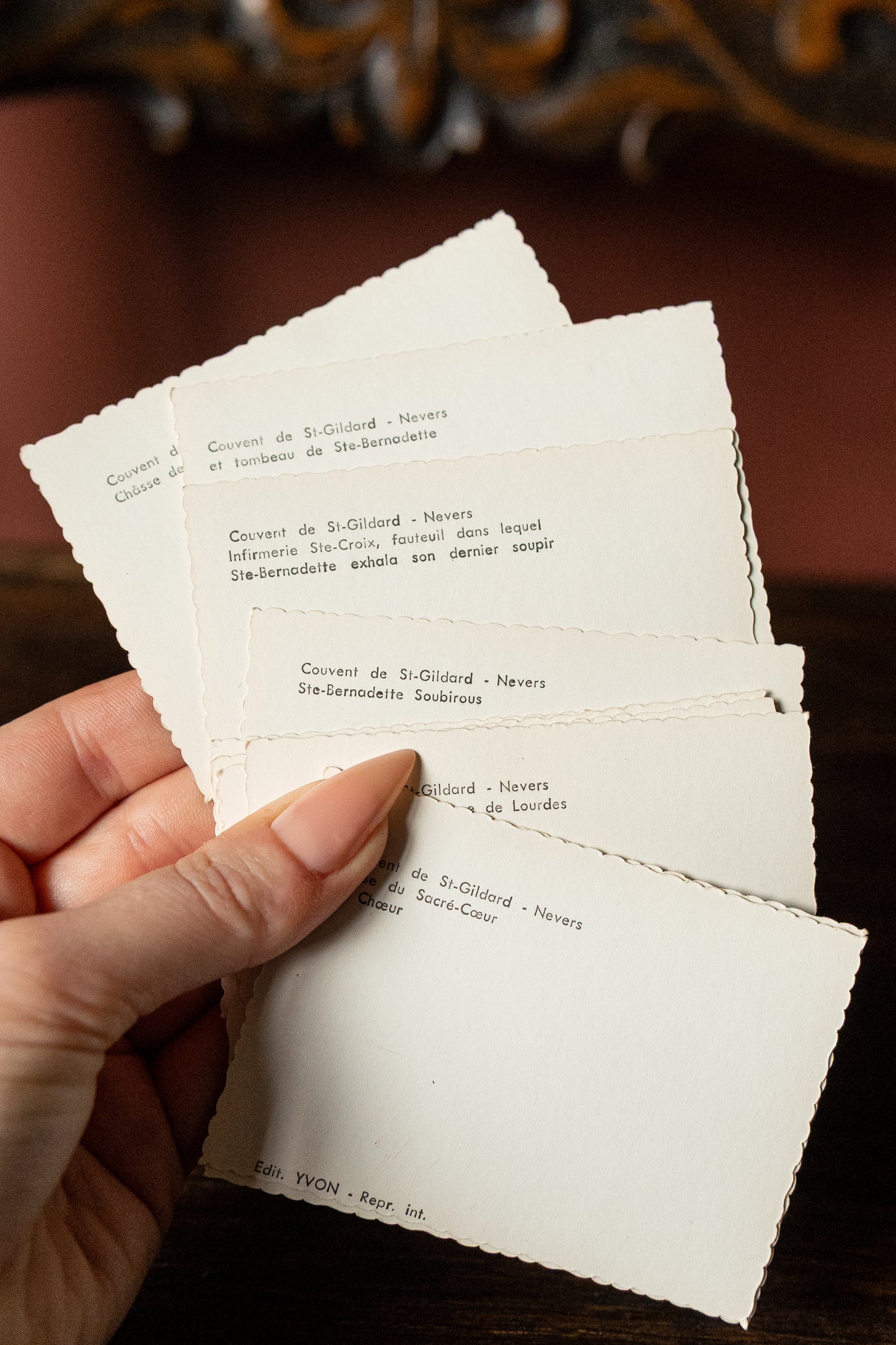 Saint Bernadette post mortem souvenir cards