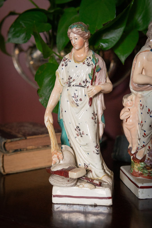 Antique Staffordshire Pearlware Figures Peace and Venus
