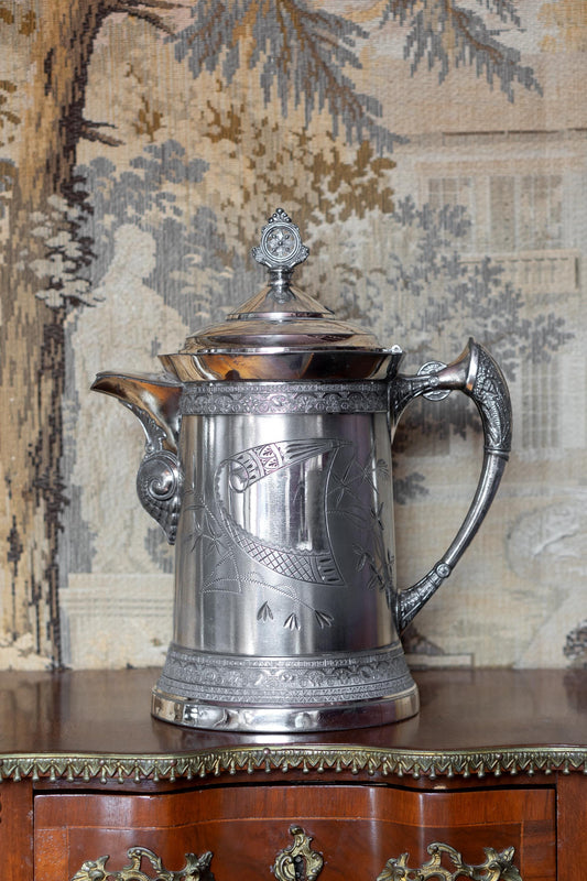 Victorian silver plated water carafe