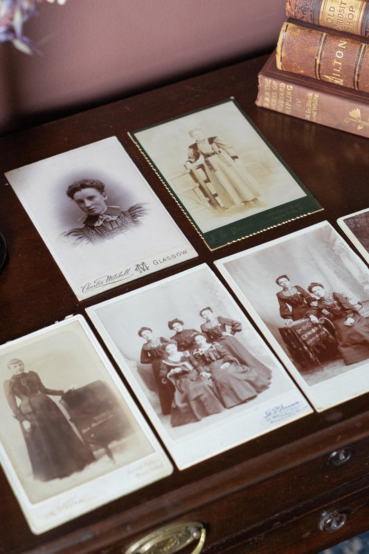The victorian divas Set of 6 Antique Victorian Portrait Photos CDV cabinet cards