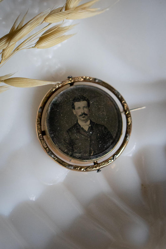 Victorian Swivel Portrait Brooch c.1880s