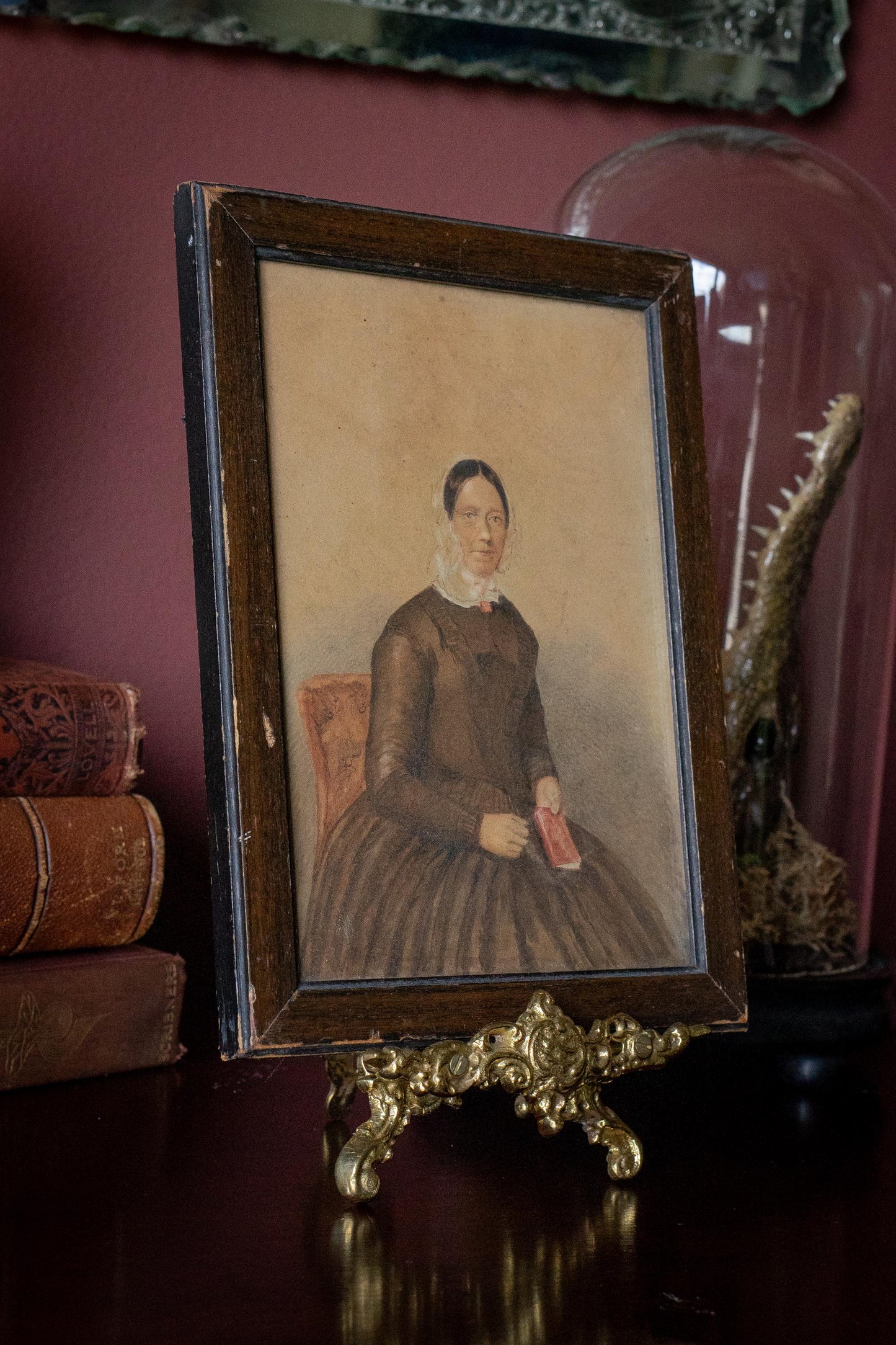 Antique Victorian Portrait Drawing