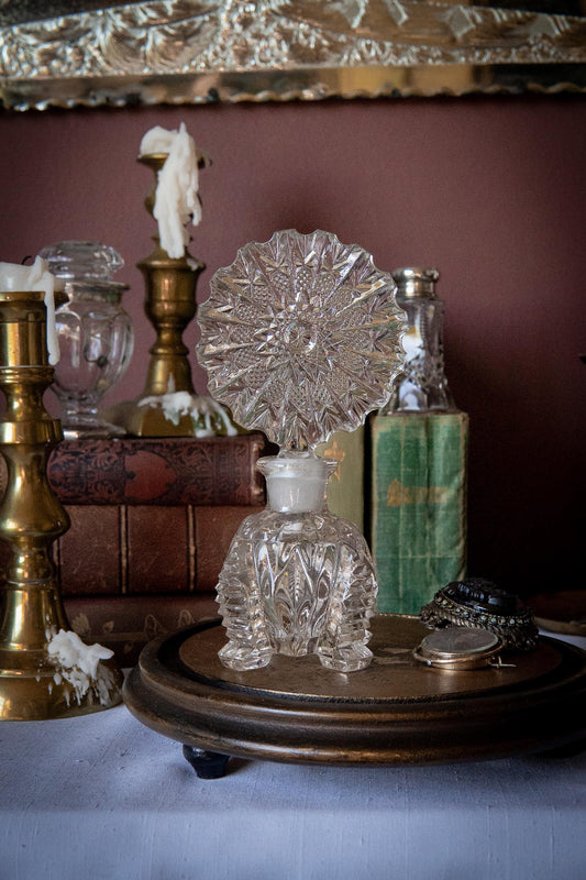 Vintage cut glass perfume bottle
