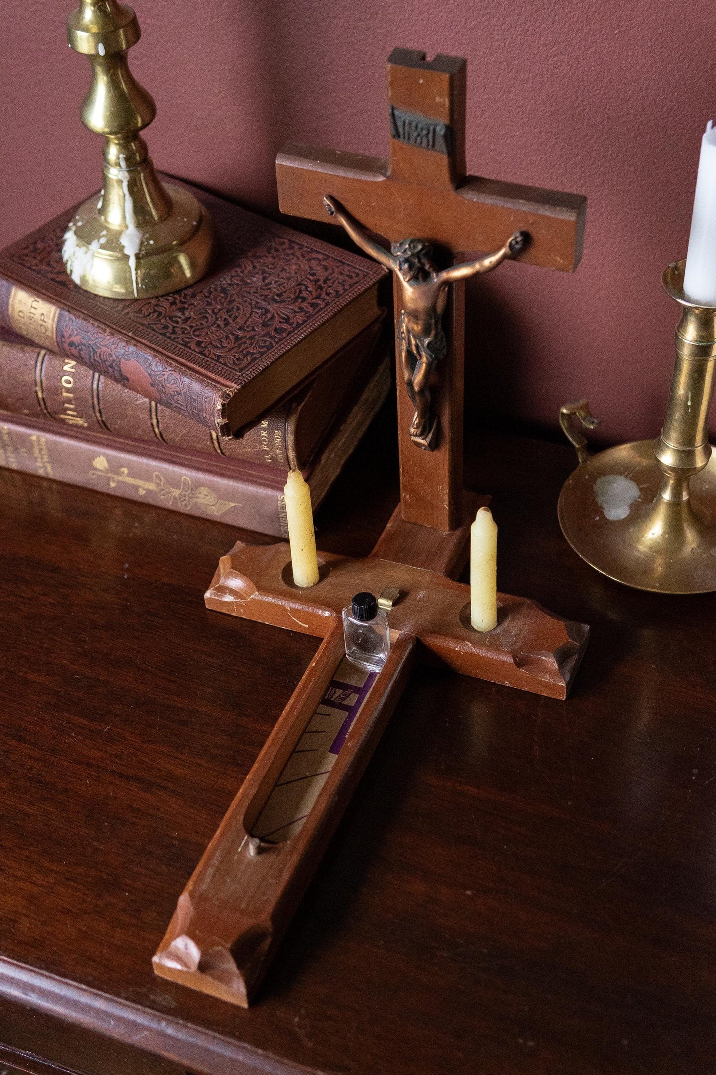 Last Rites Sick Call Crucifix vintage