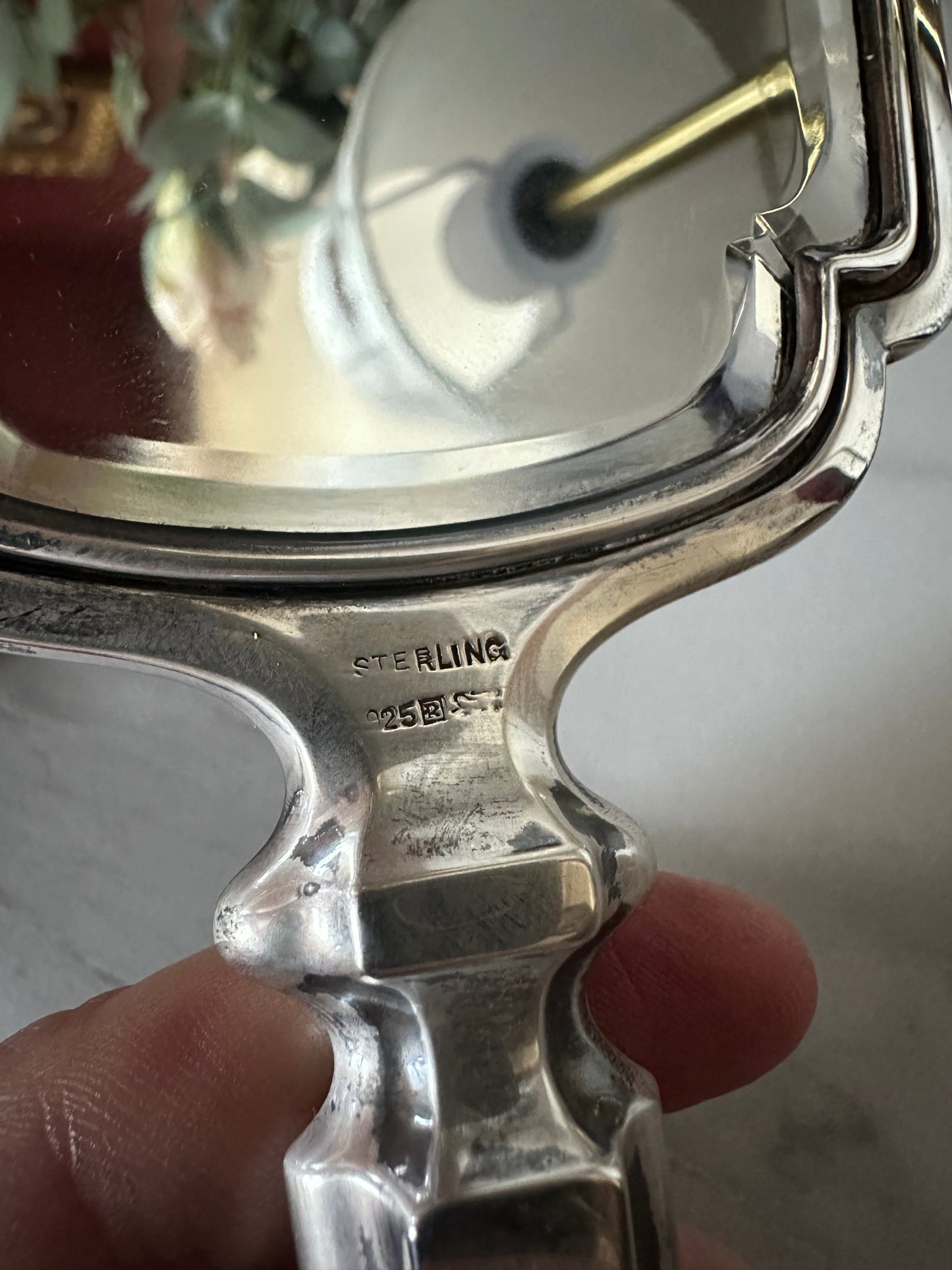 Vintage Sterling Silver Hair Brush & Hand Mirror Set