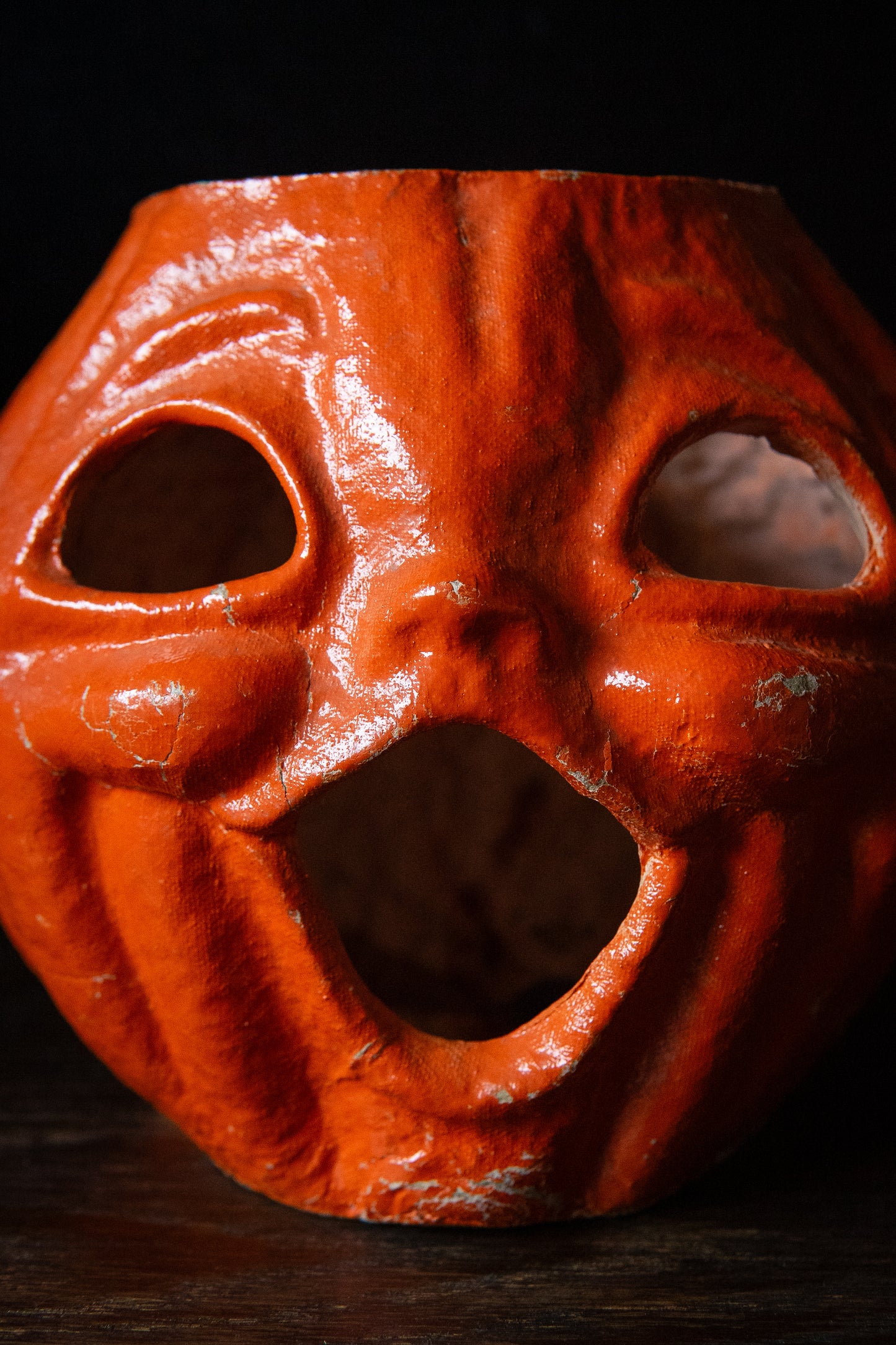 antique papier mâché jack o’lantern lantern Halloween decoration