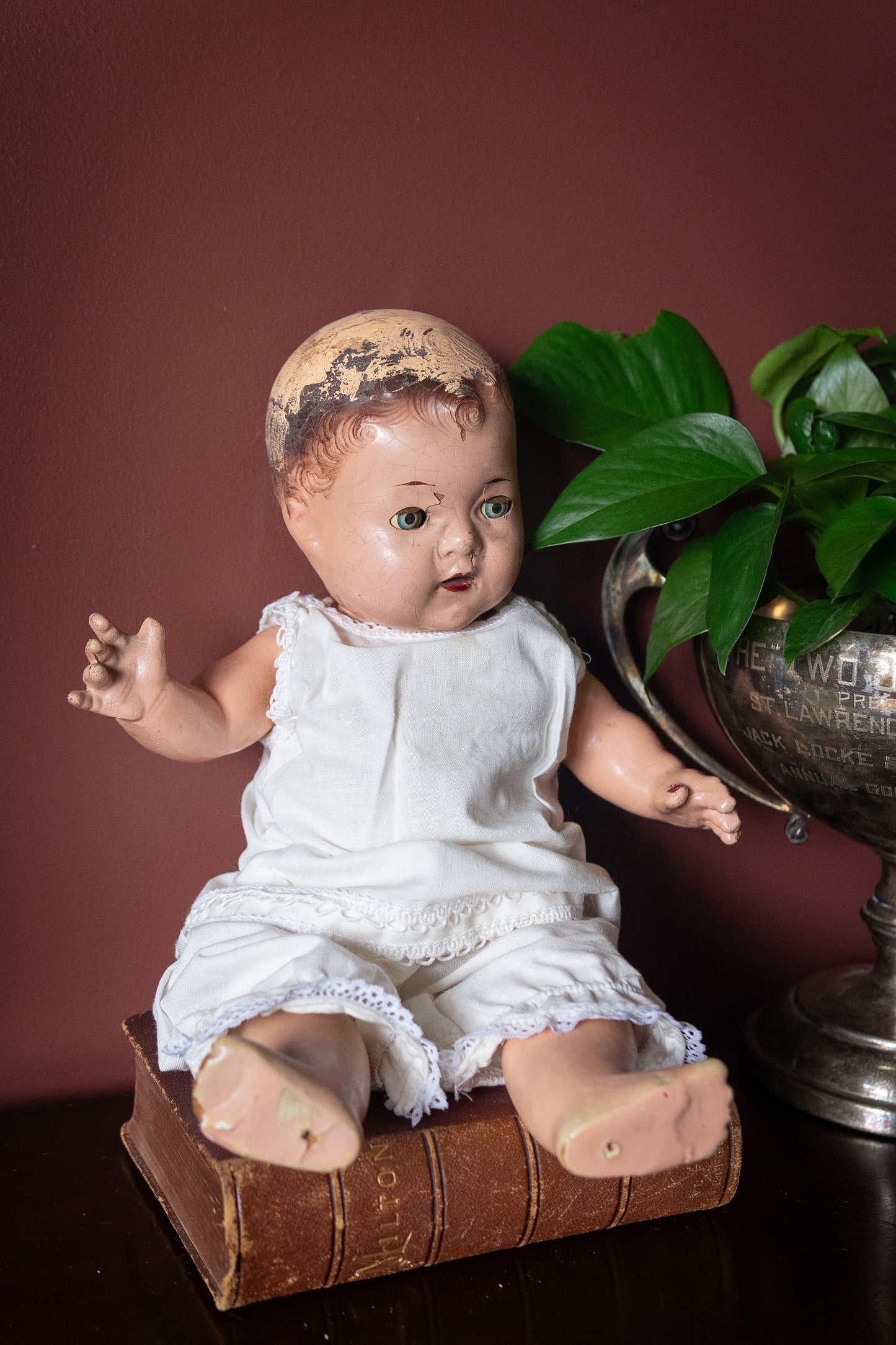Composition 1930s sleep eyes doll