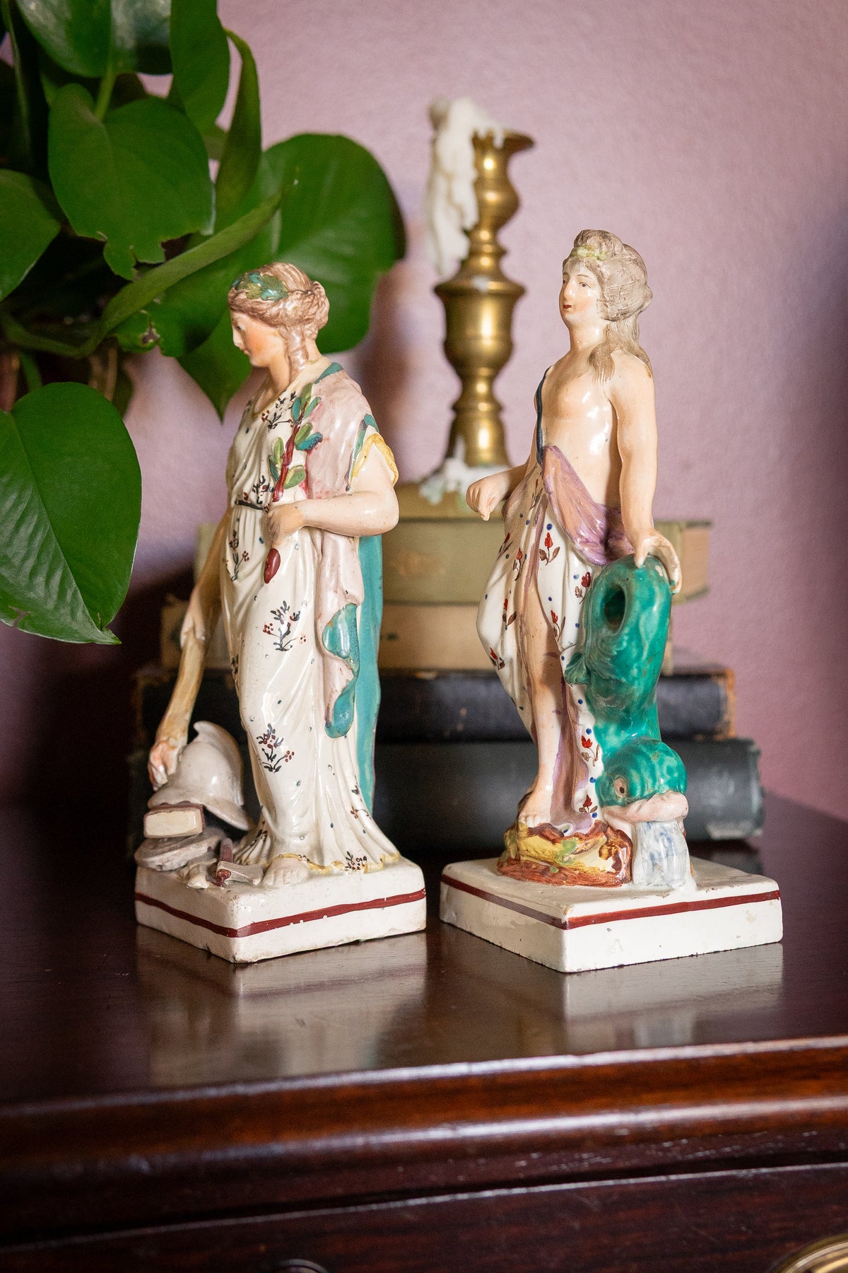 Antique Staffordshire Pearlware Figures Peace and Venus