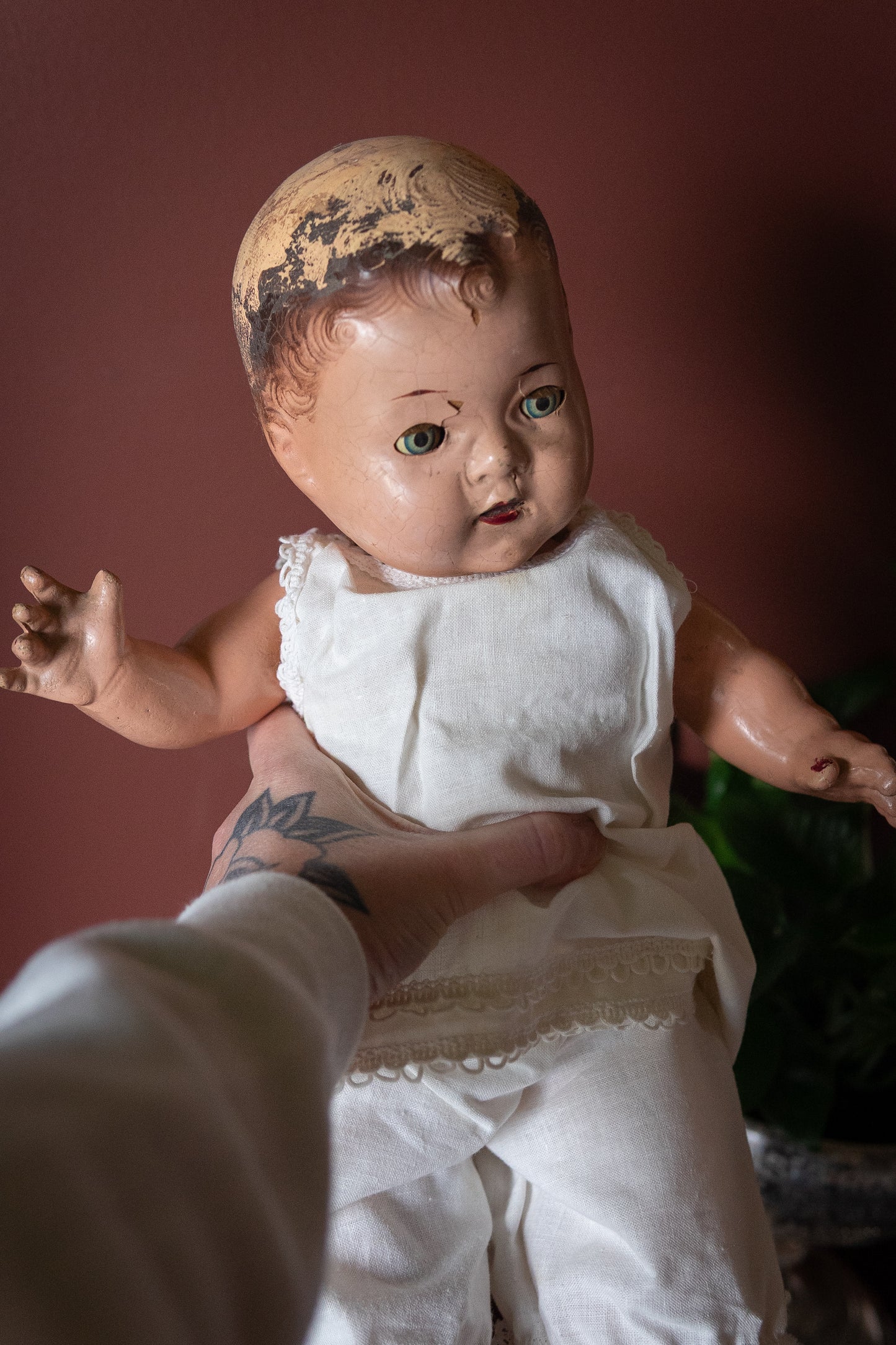 Composition 1930s sleep eyes doll