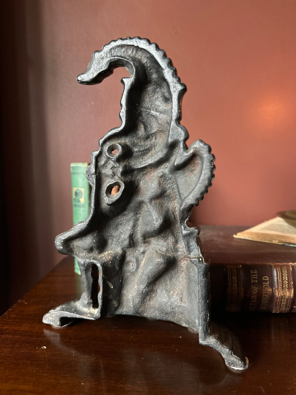 Victorian Mr.Punch and Toby cast iron door stopper