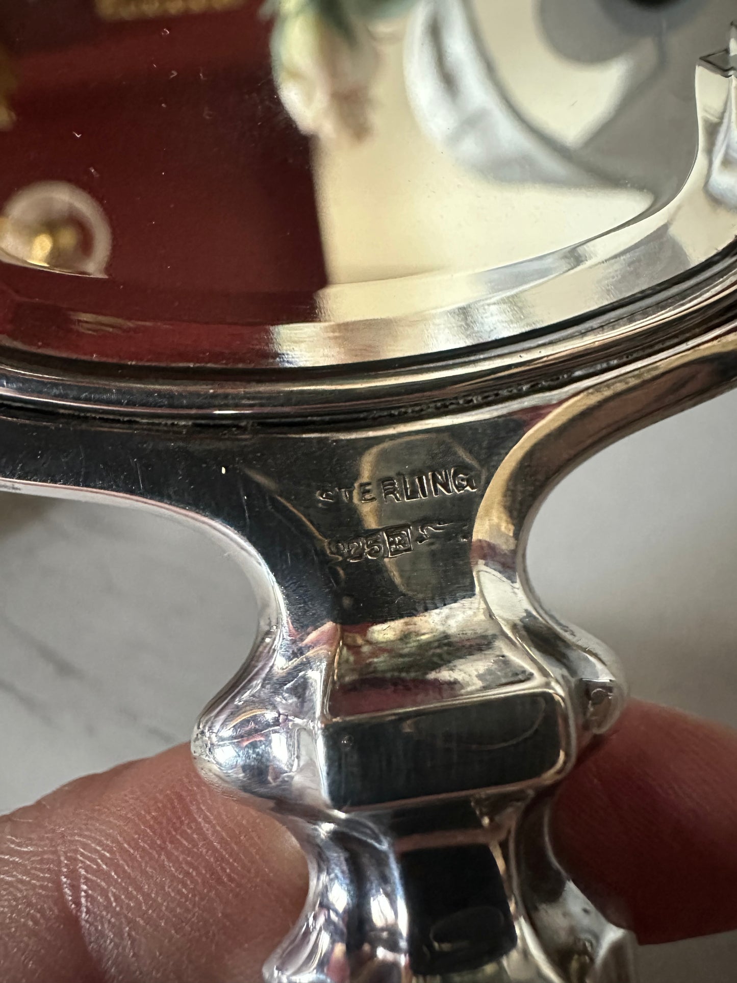 Vintage Sterling Silver Hair Brush & Hand Mirror Set