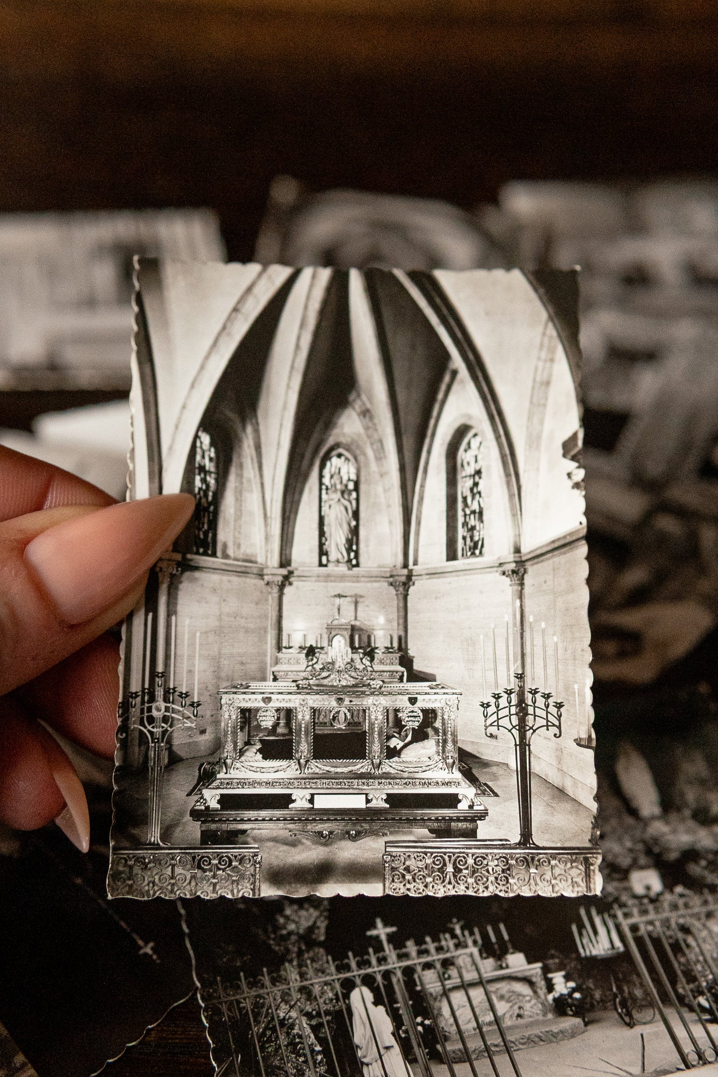 Saint Bernadette post mortem souvenir cards