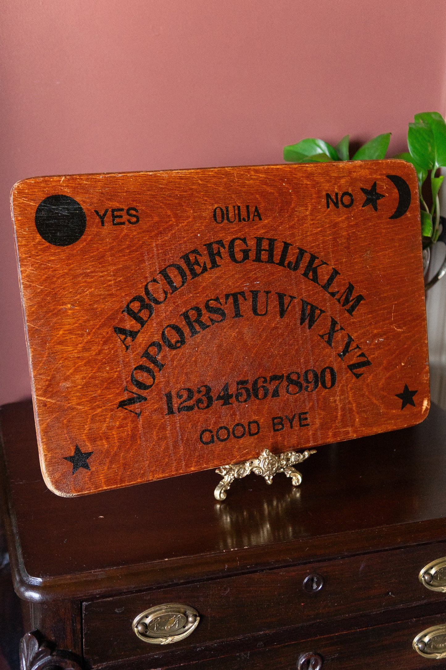 Early 20th century wood ouija talking bord