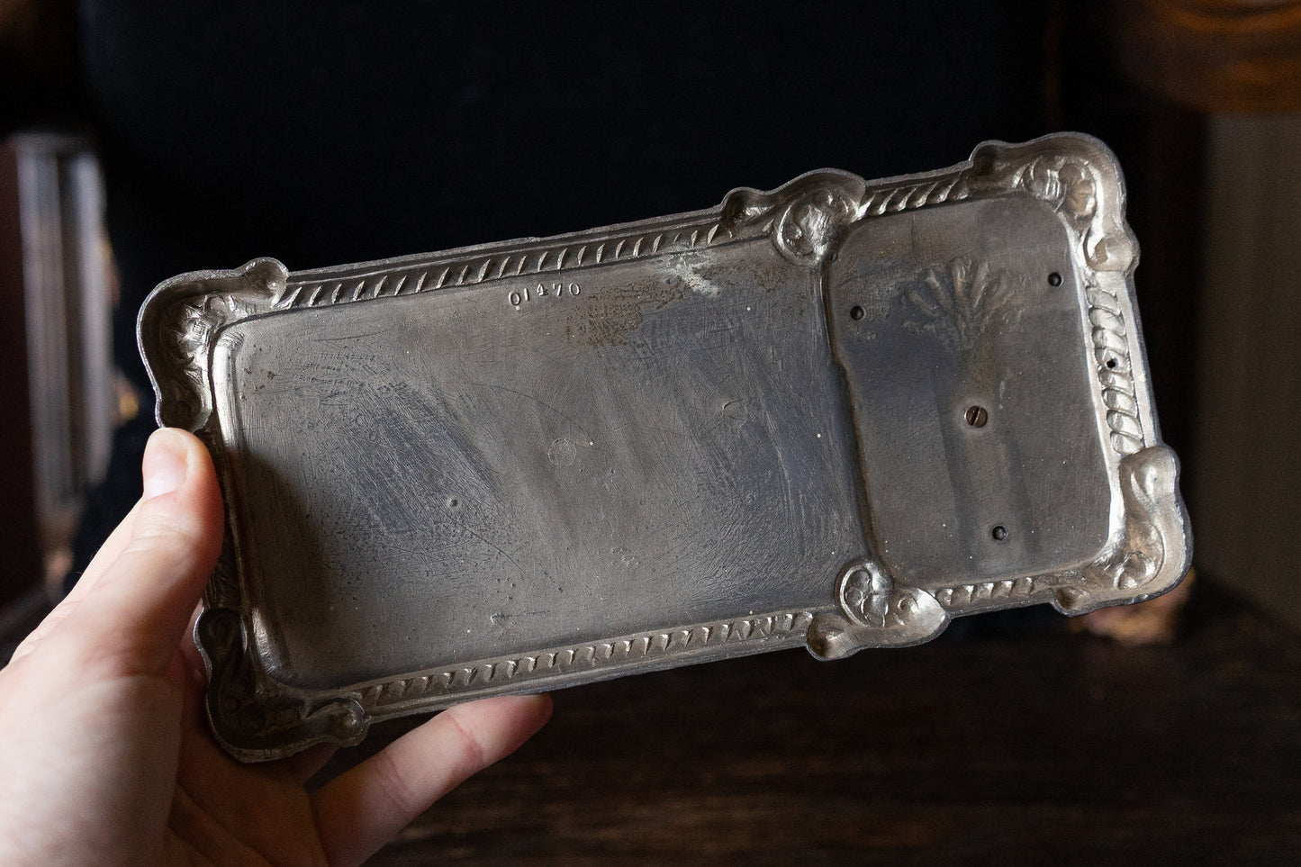 Antique corpus crusifix coffin plaque
