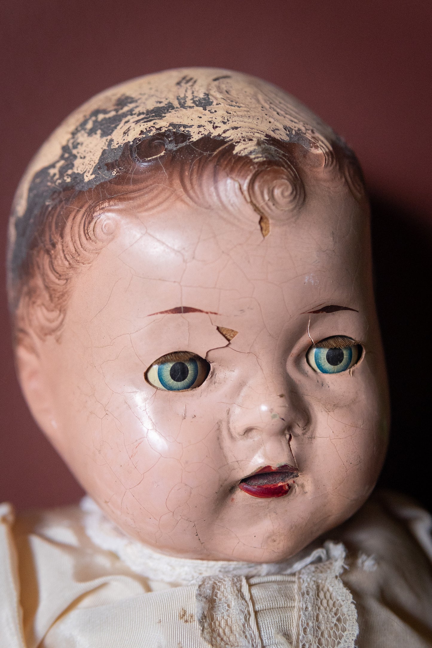 Composition 1930s sleep eyes doll