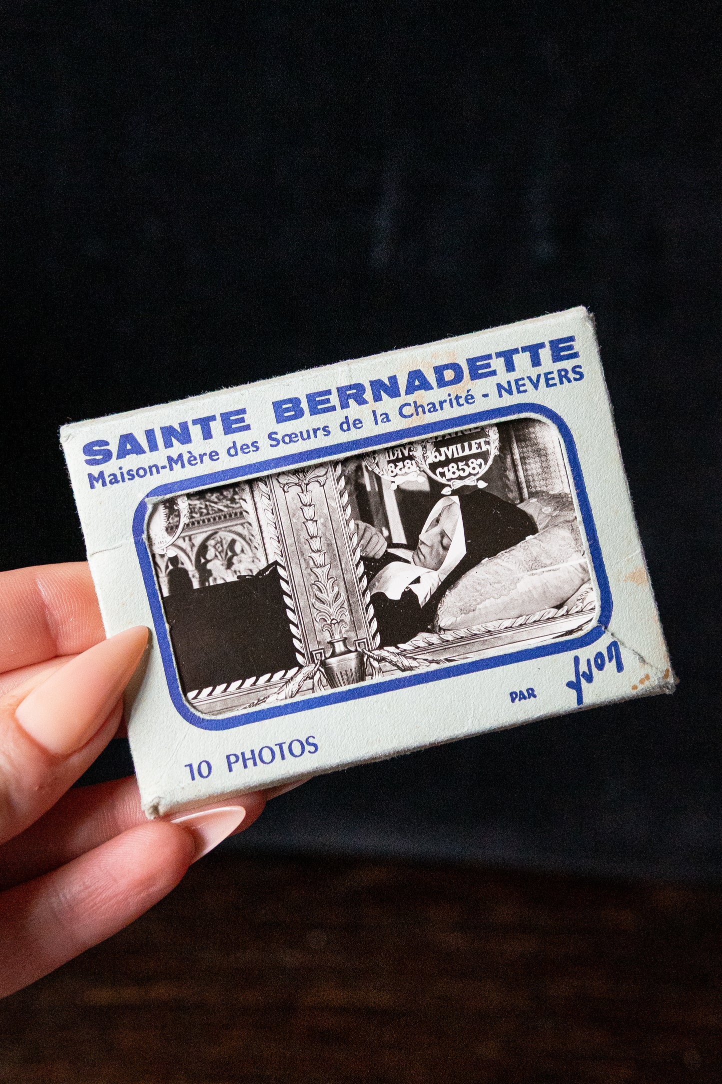 Saint Bernadette post mortem souvenir cards