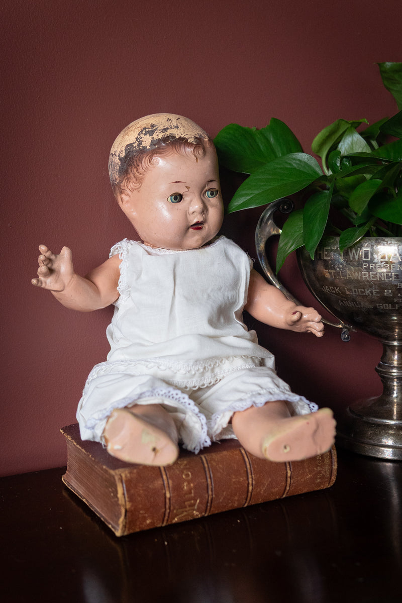Composition 1930s sleep eyes doll