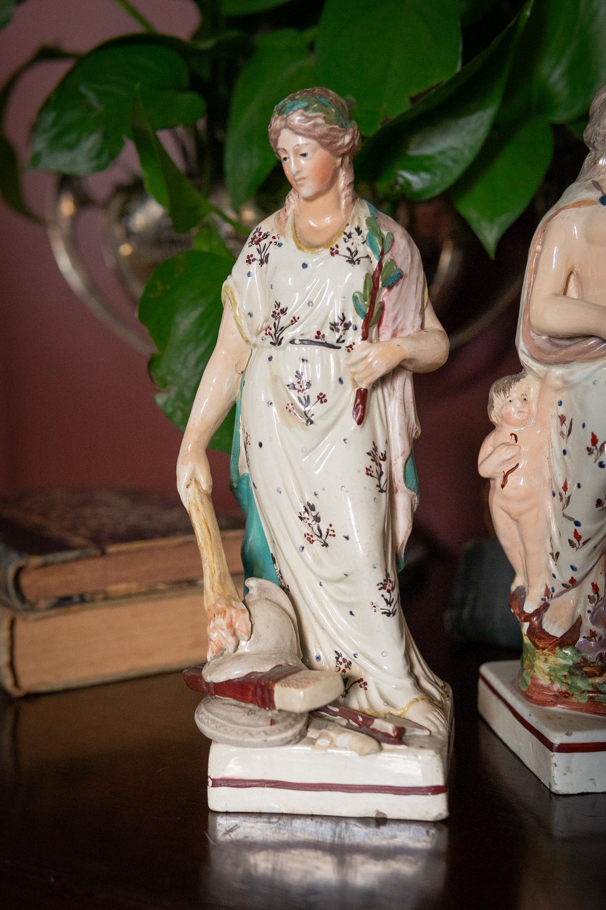 Antique Staffordshire Pearlware Figures Peace and Venus