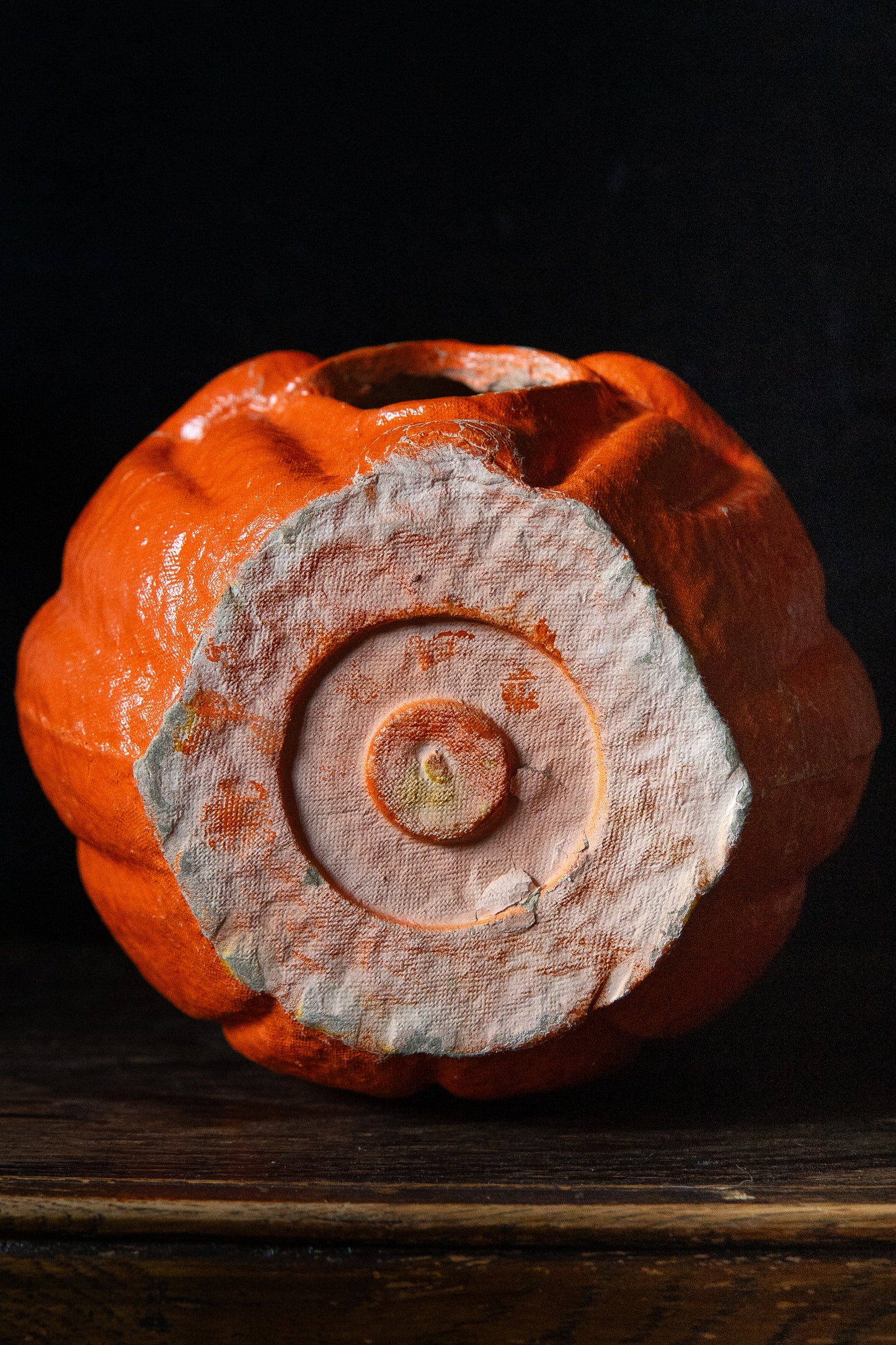 antique papier mâché jack o’lantern lantern Halloween decoration
