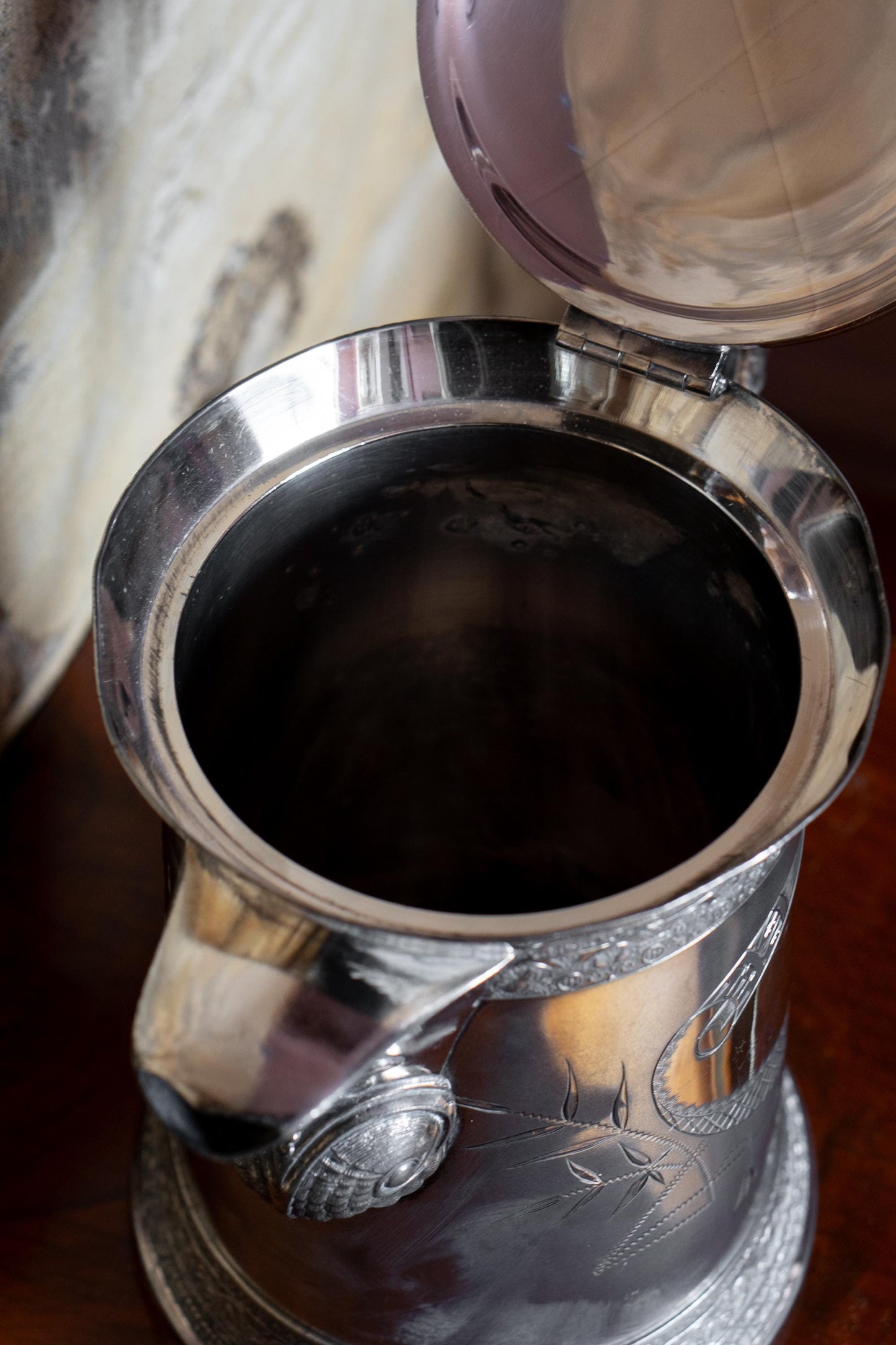 Victorian silver plated water carafe