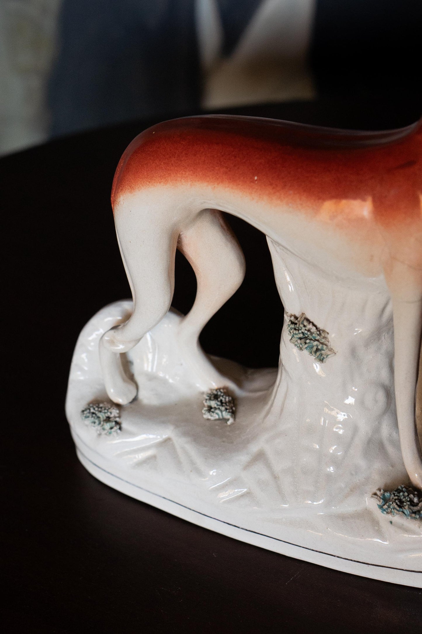 Large greyhound victorian Staffordshire figurine 19th century