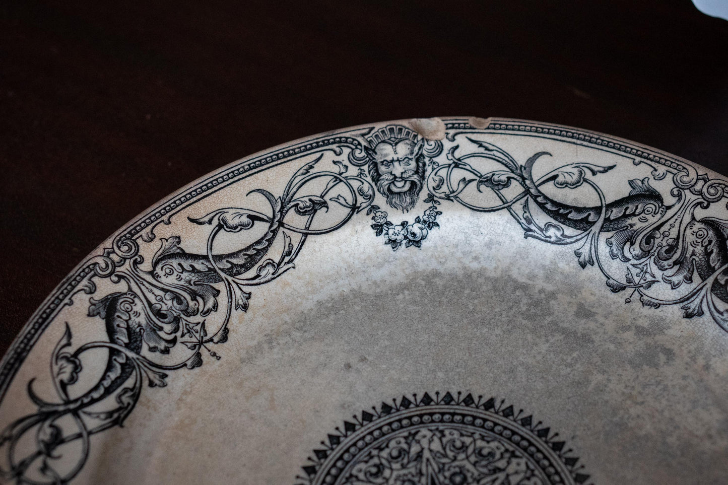 Rare Antique gothic 1870 T. Furnival & sons  florentine pattern plates