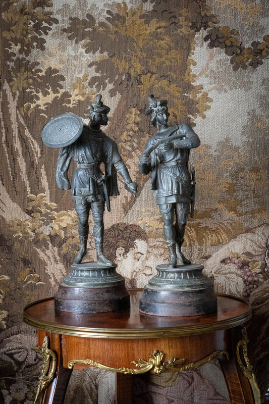 19th century warrior statues