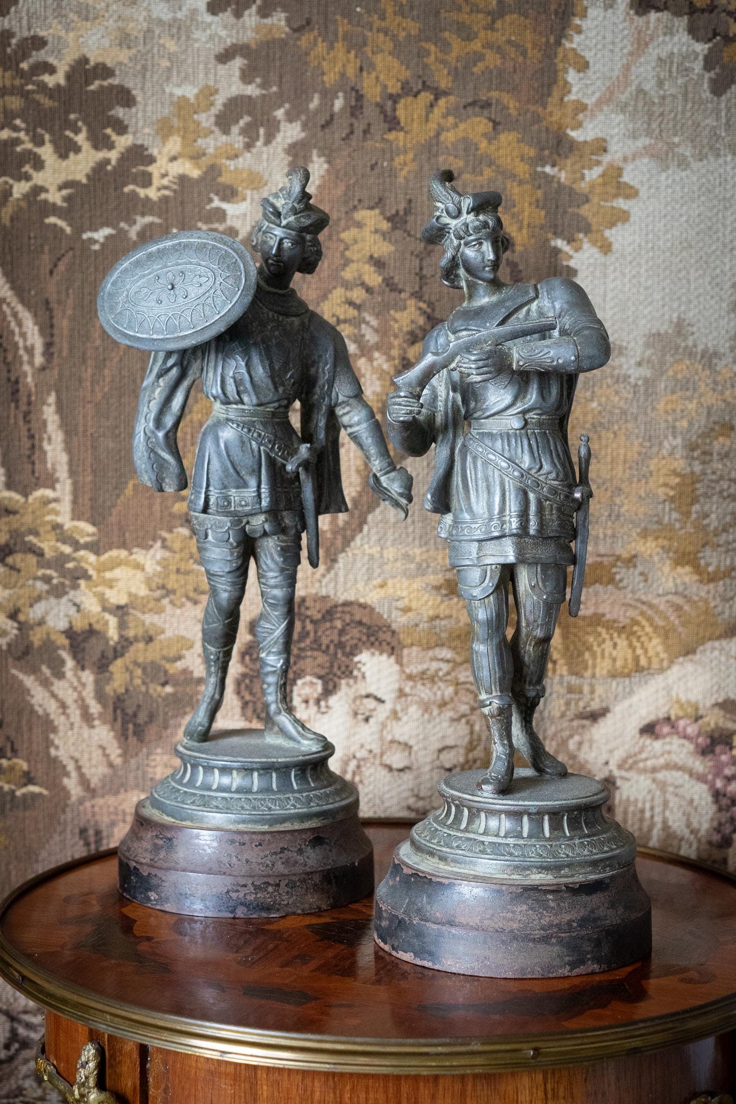 19th century warrior statues