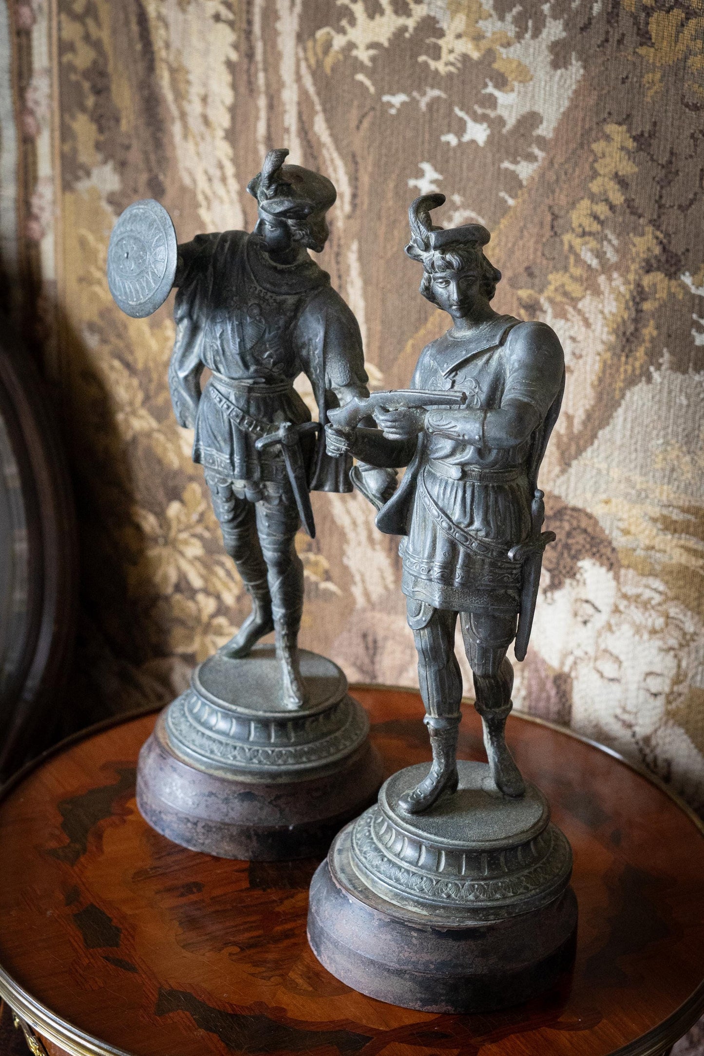 19th century warrior statues