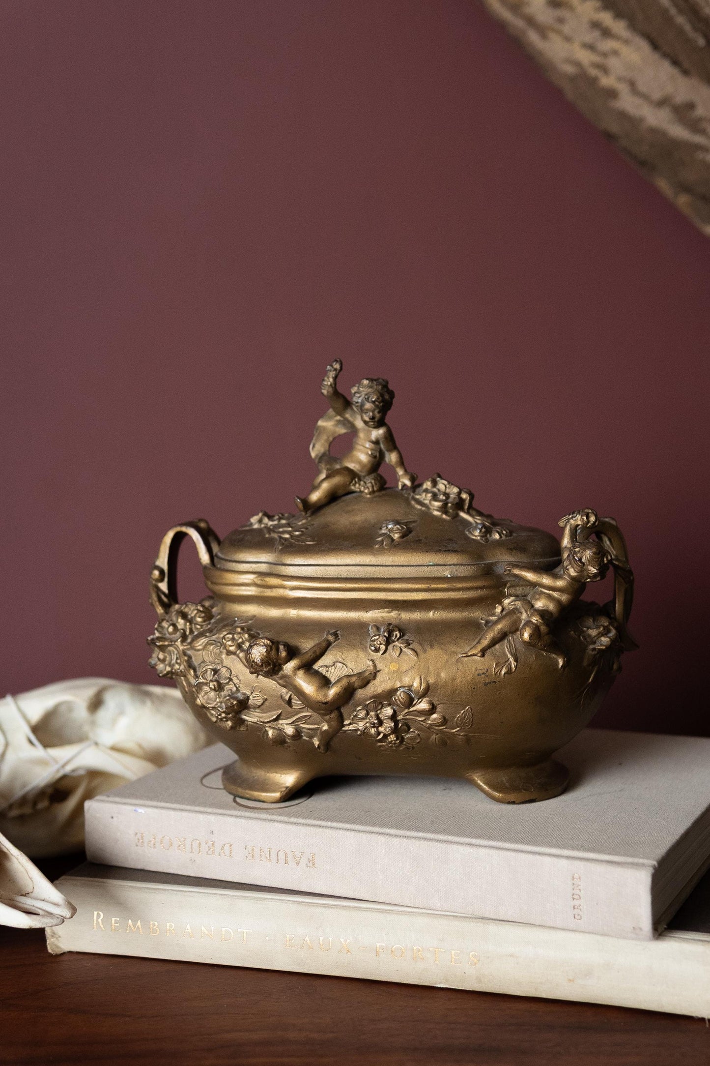 french cherub jewelry casket Auguste Moreau style
