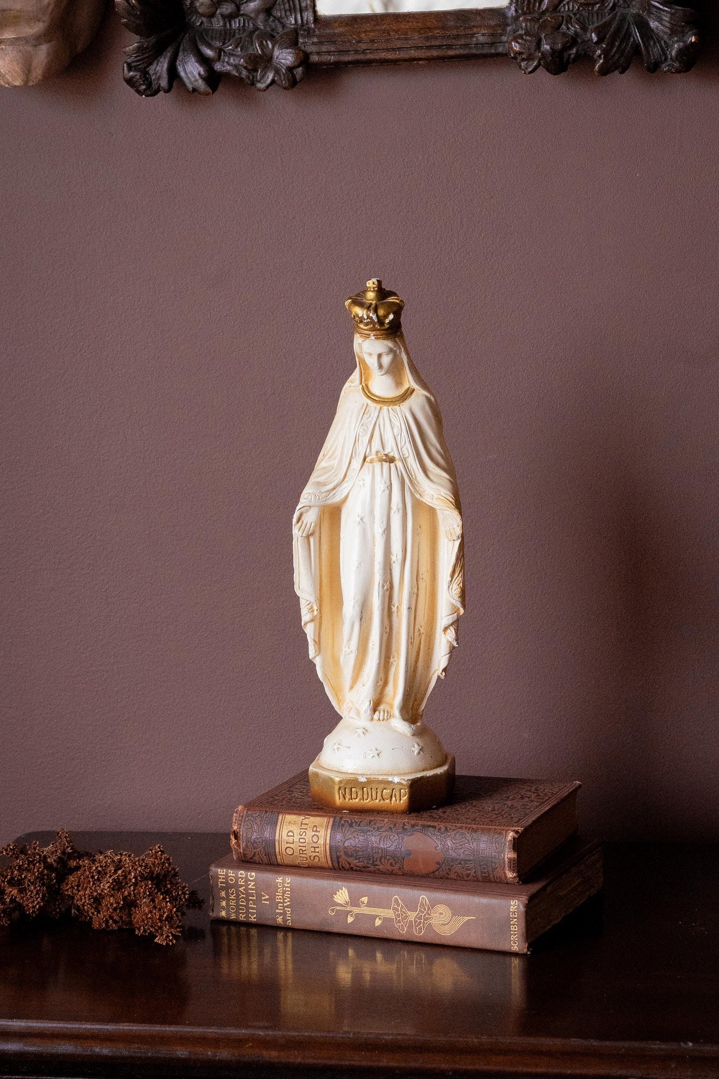 Antique plaster Statue Notre Dame du Cap Figure