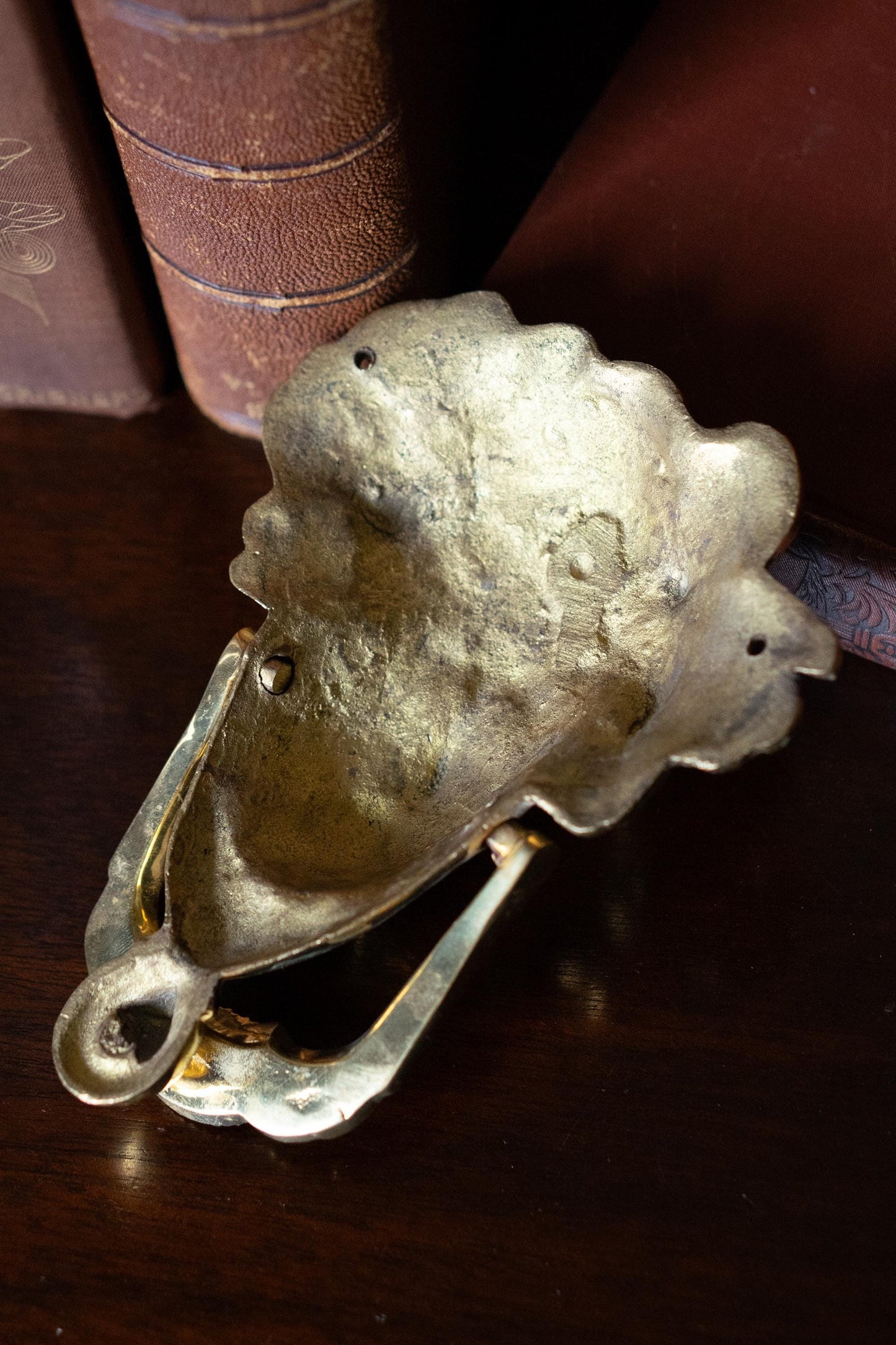 Neoclassical vintage brass door knocker