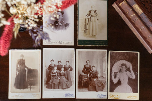 The victorian divas Set of 6 Antique Victorian Portrait Photos CDV cabinet cards