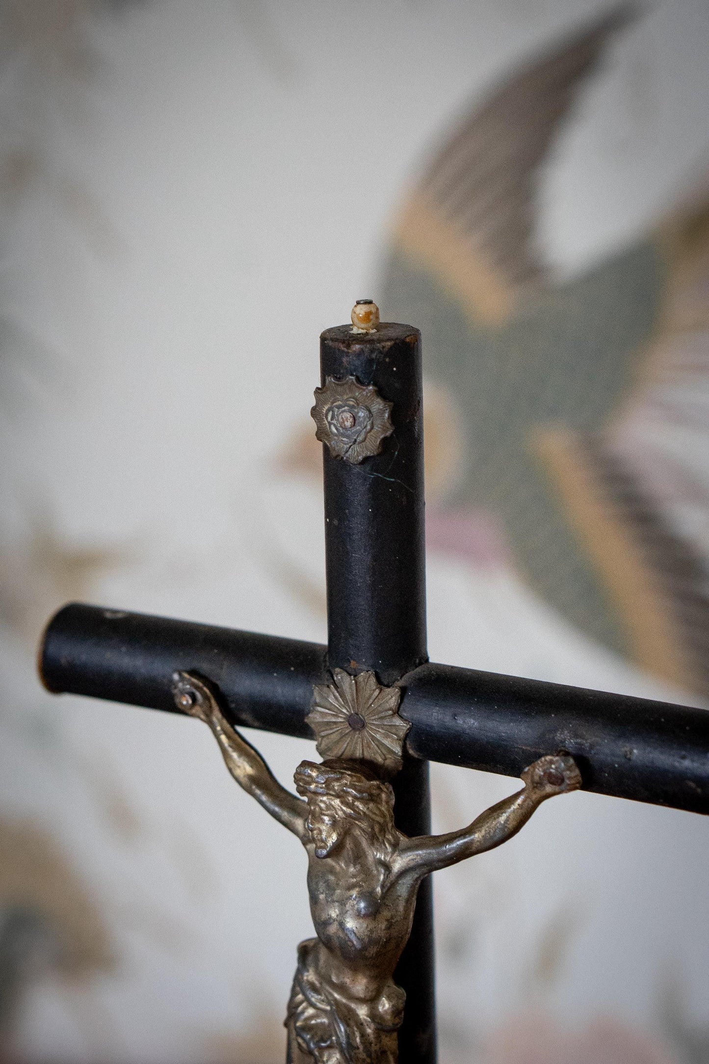Antique Catholic Crucifix c.1900. French Altar Cross
