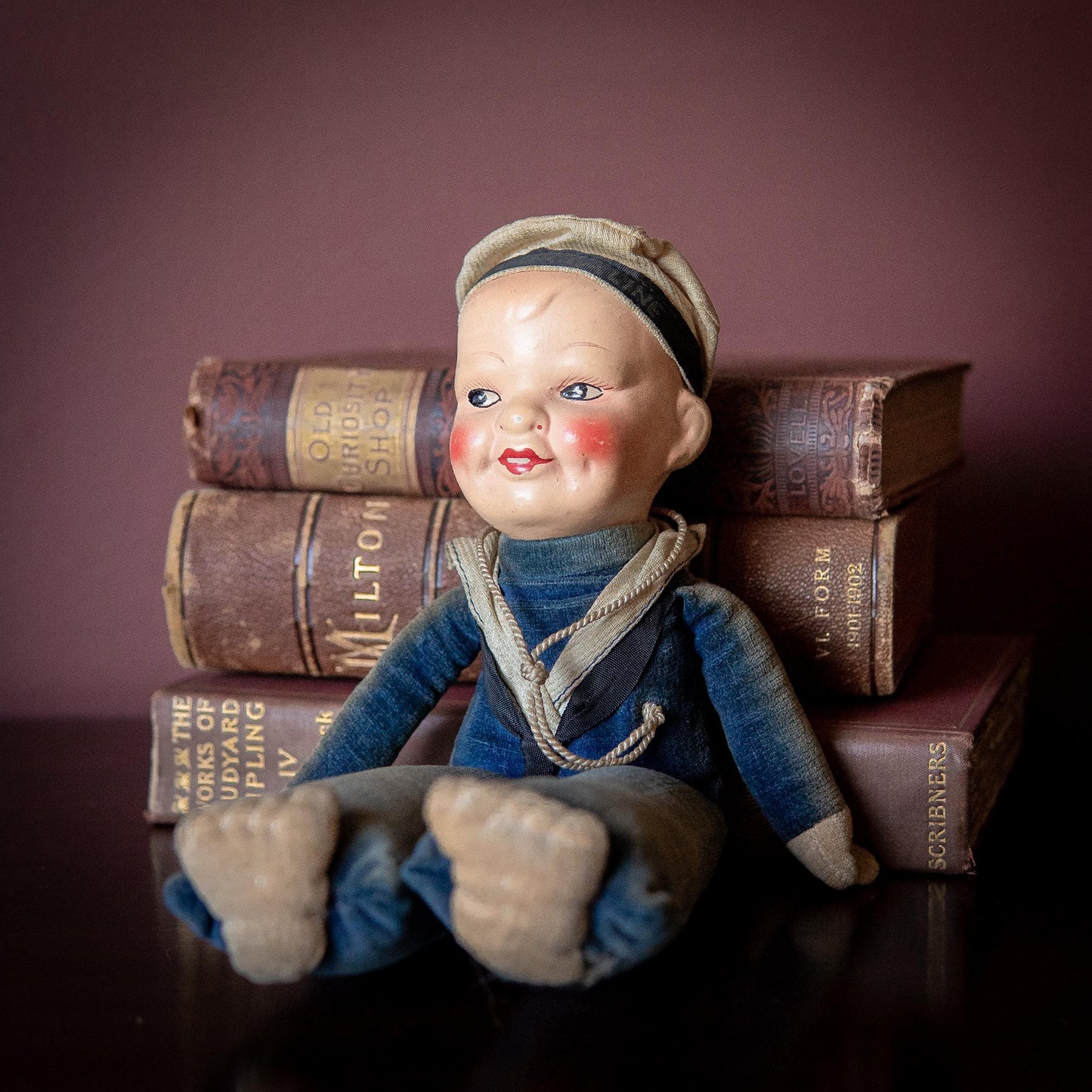 1930s Holland America Sailor Doll. Vintage Cruise Souvenir Doll