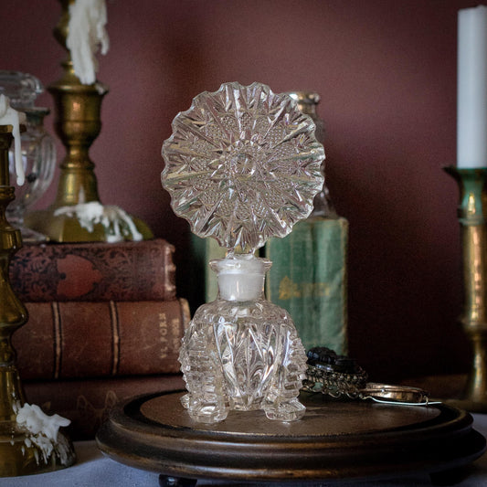 Vintage cut glass perfume bottle