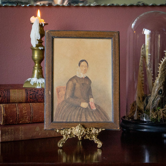 Antique Victorian Portrait Drawing