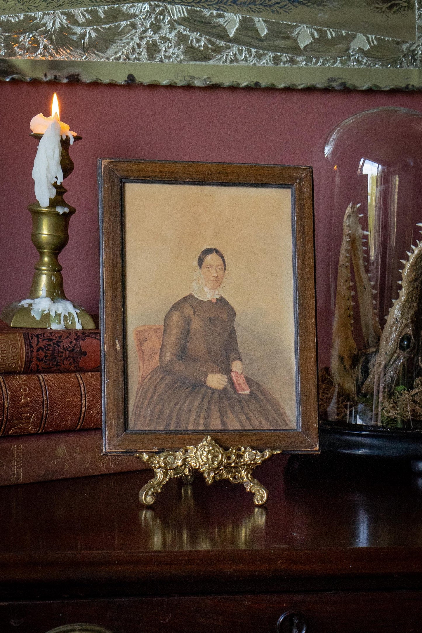 Antique Victorian Portrait Drawing