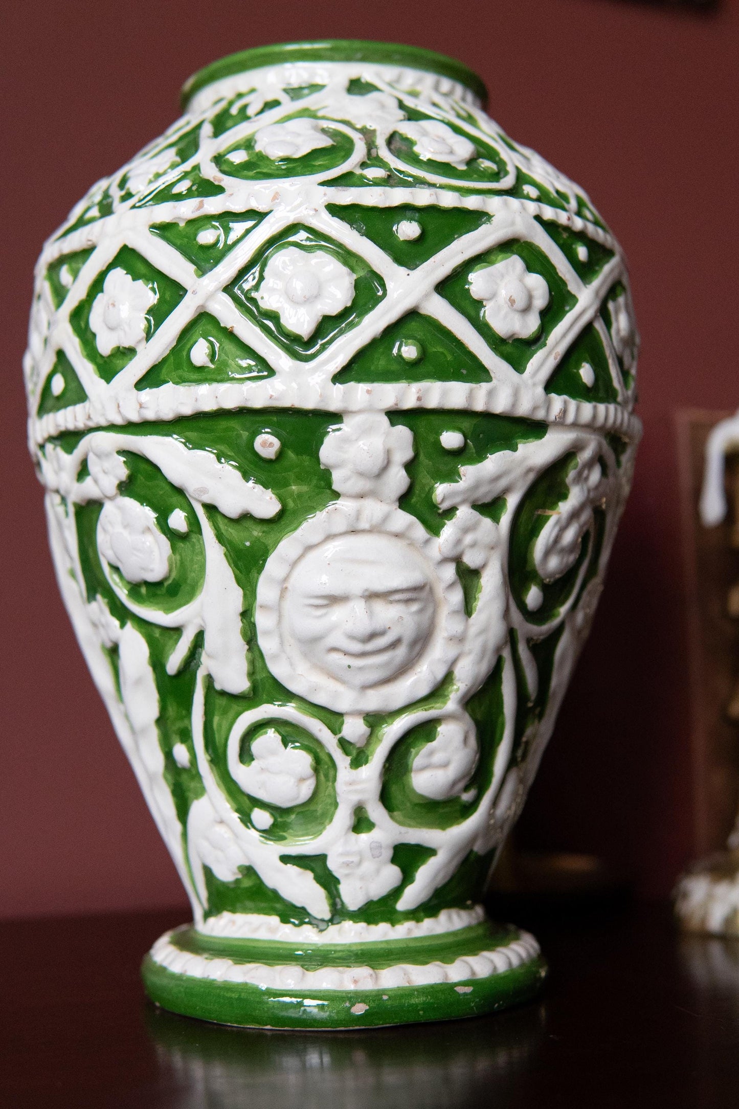 Vintage hand painted vase