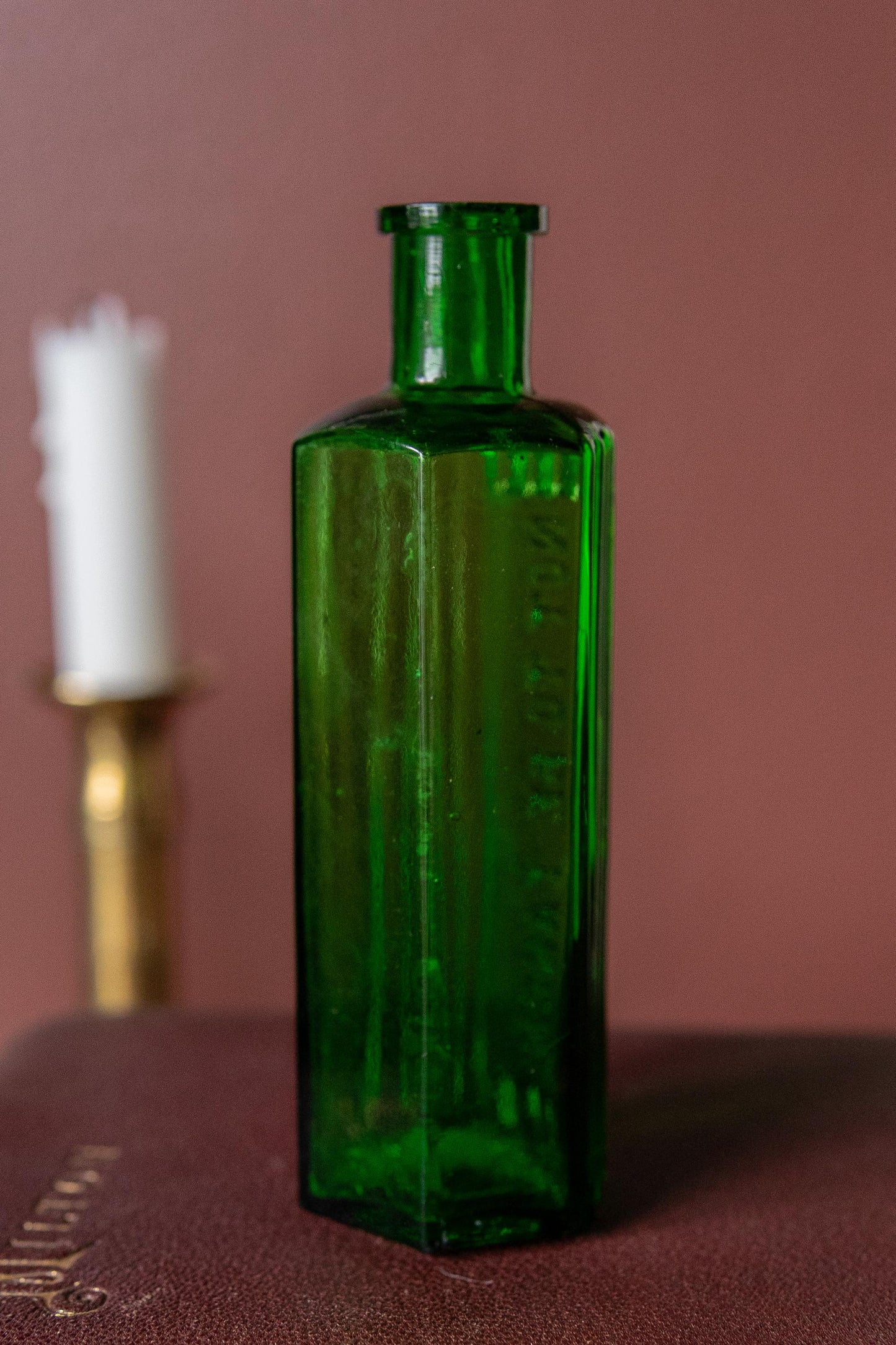 Antique Green Poison Bottle. Embossed “Not To Be Taken”