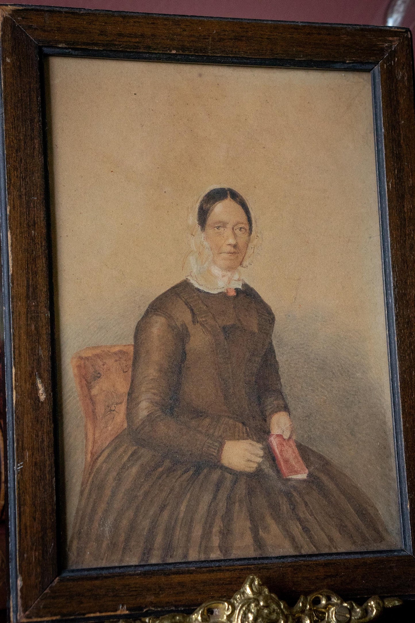 Antique Victorian Portrait Drawing