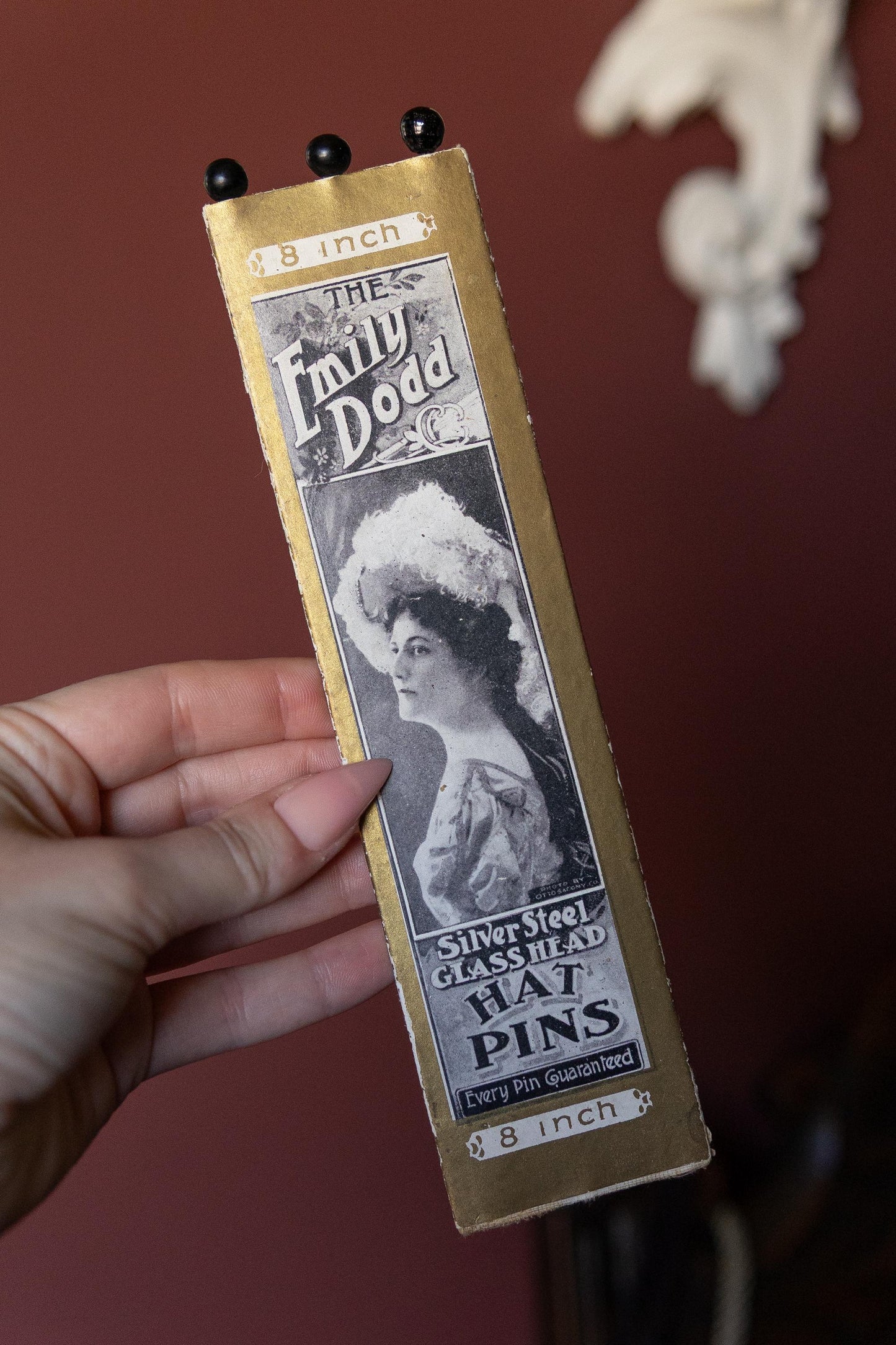 Antique Emily Dodd Hat Pins on Original packaging