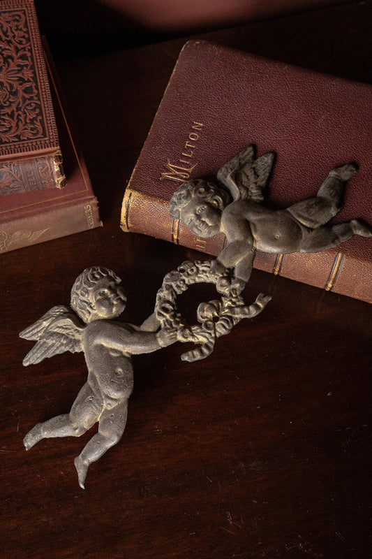 Antique Bronze Cherub Ornament