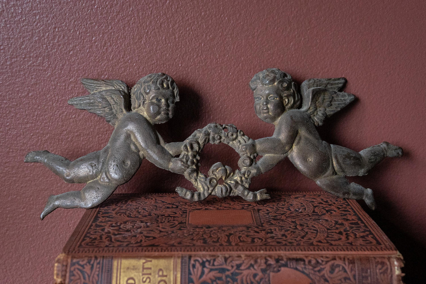 Antique Bronze Cherub Ornament