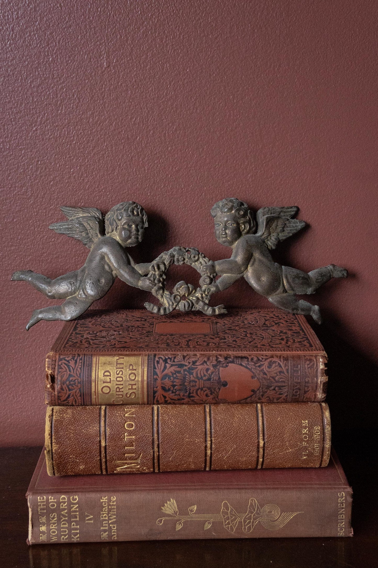 Antique Bronze Cherub Ornament