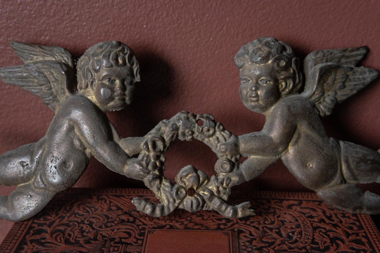 Antique Bronze Cherub Ornament