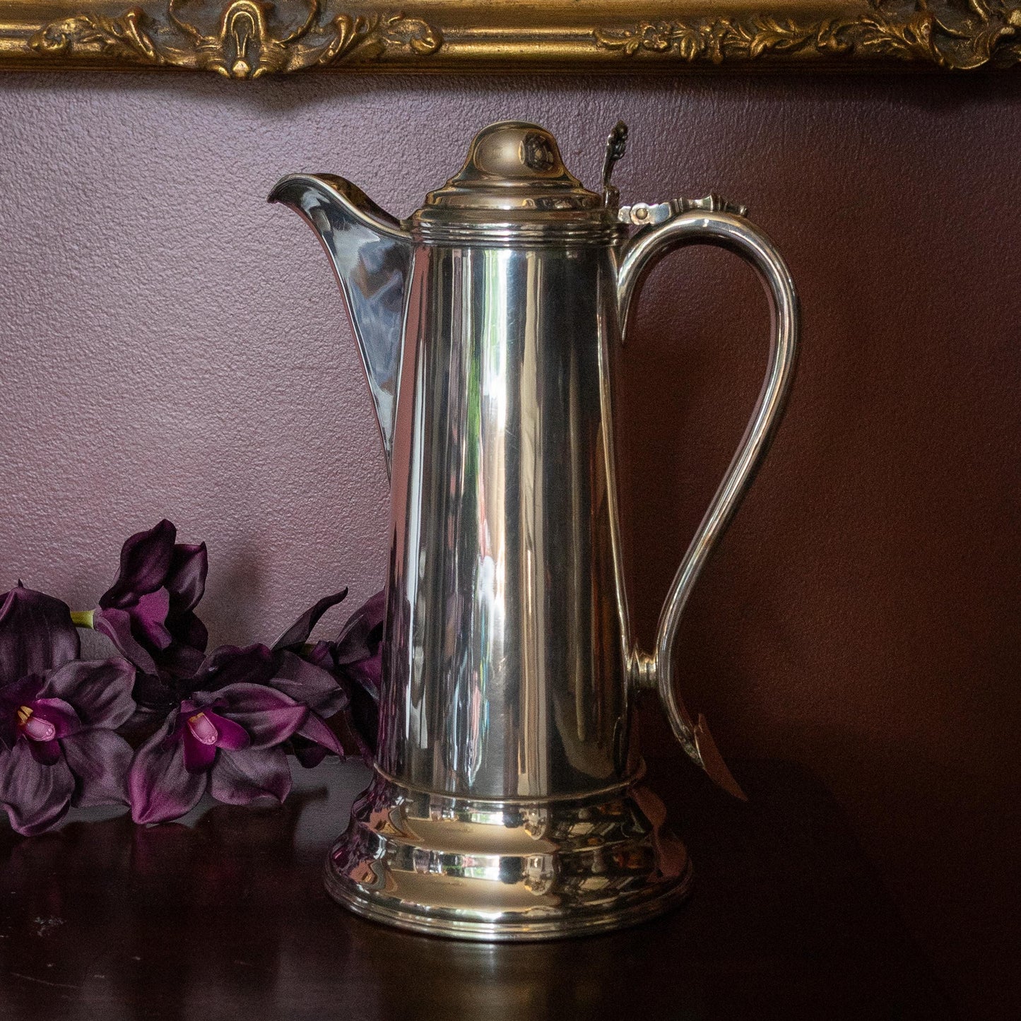 Antique english silver plate flagon