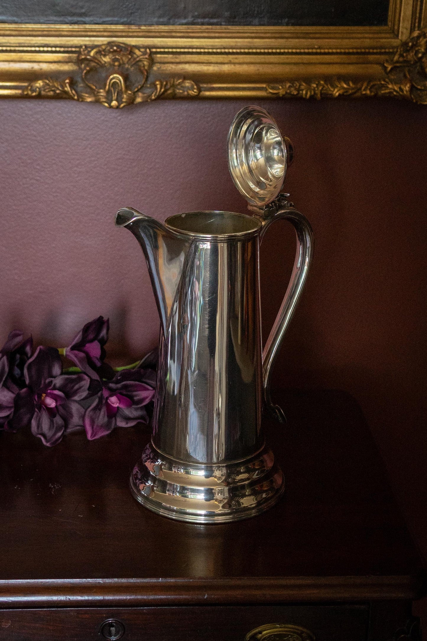 Antique english silver plate flagon